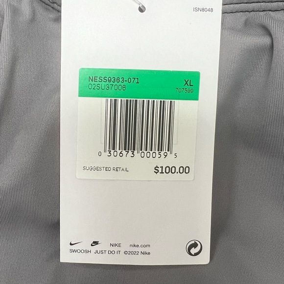 Nike Womens Color Surge Powerback Tankini Swimsuit Set Gray/Black Size XL - Picture 12 of 12